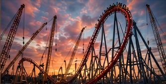 Theme park attraction under construction